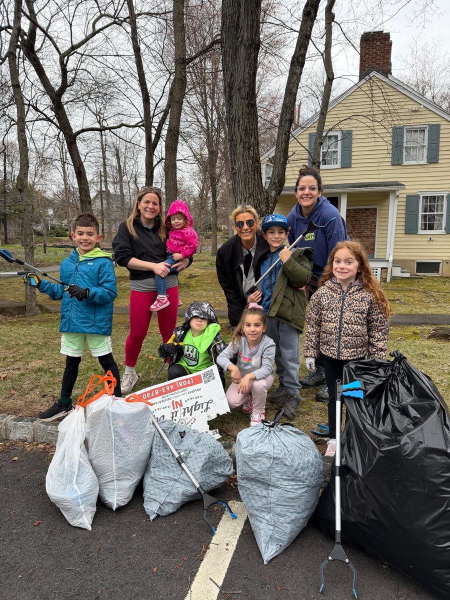 Stefania at community cleanup